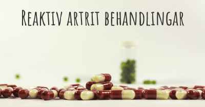 Reaktiv artrit behandlingar