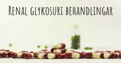 Renal glykosuri behandlingar