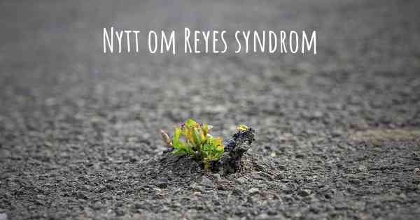 Nytt om Reyes syndrom
