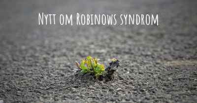 Nytt om Robinows syndrom