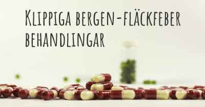 Klippiga bergen-fläckfeber behandlingar