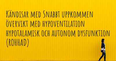 Kändisar med Snabbt uppkommen övervikt med hypoventilation hypotalamisk och autonom dysfunktion (ROHHAD)