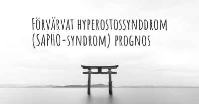 Förvärvat hyperostossynddrom (SAPHO-syndrom) prognos