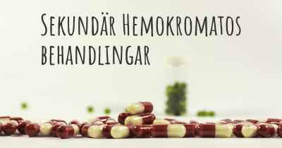 Sekundär Hemokromatos behandlingar