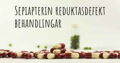 Sepiapterin reduktasdefekt behandlingar