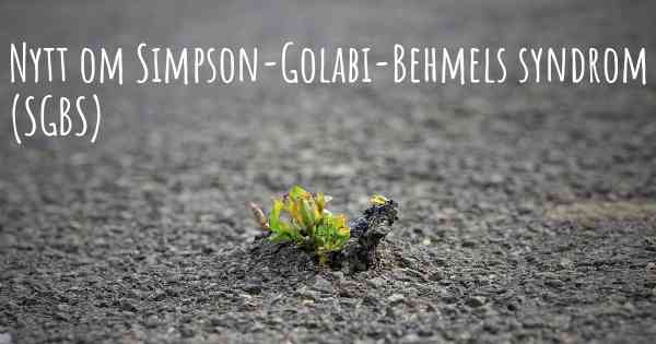 Nytt om Simpson-Golabi-Behmels syndrom (SGBS)