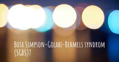 Bota Simpson-Golabi-Behmels syndrom (SGBS)?