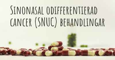 Sinonasal odifferentierad cancer (SNUC) behandlingar