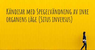 Kändisar med Spegelvändning av inre organens läge (Situs inversus)