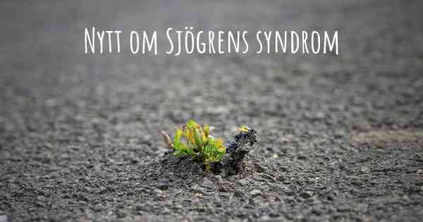 Nytt om Sjögrens syndrom