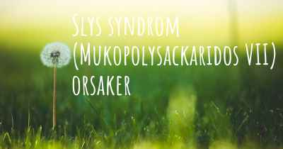 Slys syndrom (Mukopolysackaridos VII) orsaker