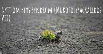 Nytt om Slys syndrom (Mukopolysackaridos VII)