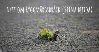 Nytt om Ryggmärgsbråck (Spina bifida)