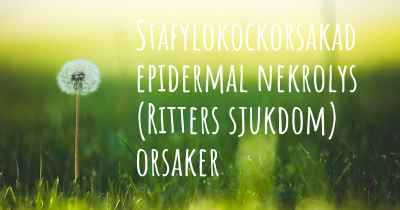 Stafylokockorsakad epidermal nekrolys (Ritters sjukdom) orsaker