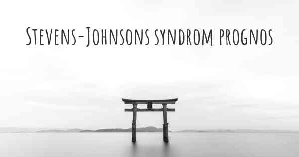 Stevens-Johnsons syndrom prognos