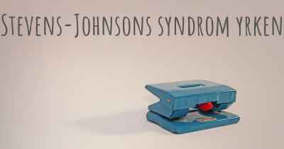 Stevens-Johnsons syndrom yrken