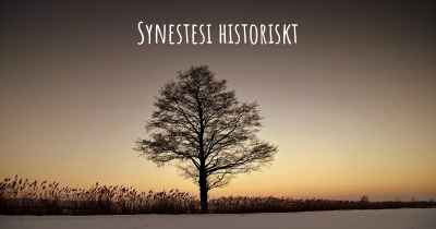 Synestesi historiskt