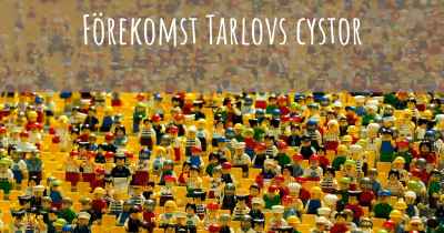 Förekomst Tarlovs cystor