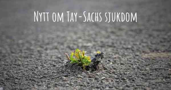 Nytt om Tay-Sachs sjukdom