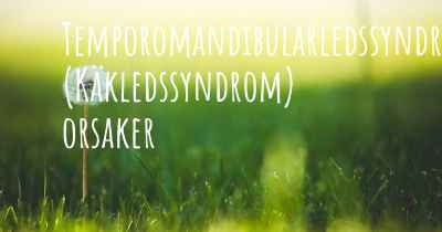 Temporomandibularledssyndrom (Käkledssyndrom) orsaker