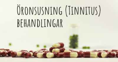 Öronsusning (Tinnitus) behandlingar