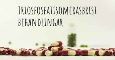 Triosfosfatisomerasbrist behandlingar