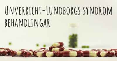 Unverricht-Lundborgs syndrom behandlingar