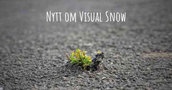 Nytt om Visual Snow