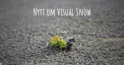 Nytt om Visual Snow