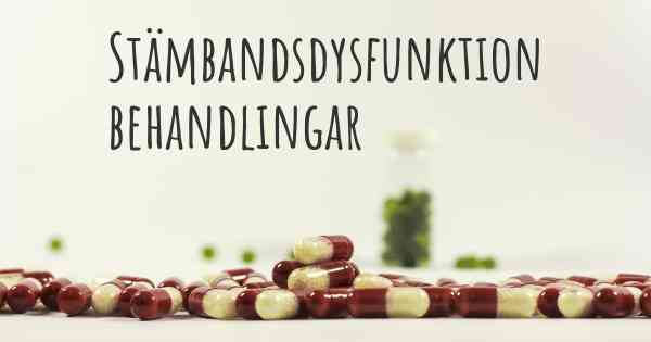 Stämbandsdysfunktion behandlingar