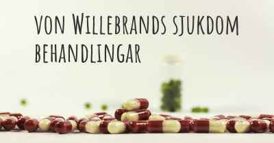 von Willebrands sjukdom behandlingar