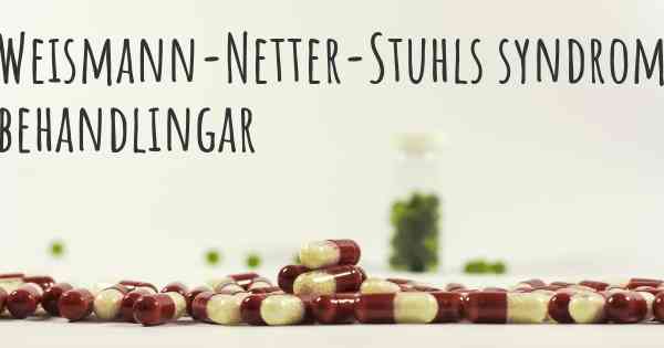 Weismann-Netter-Stuhls syndrom behandlingar