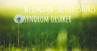 Weismann-Netter-Stuhls syndrom orsaker