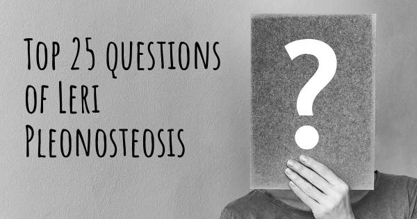 Leri Pleonosteosis top 25 questions