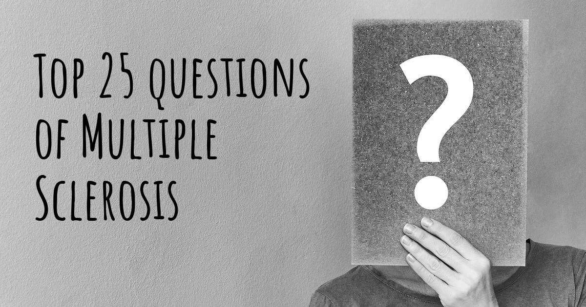 Multiple Sclerosis top 25 questions Multiple Sclerosis Map Diseasemaps