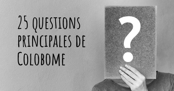 25 questions principales de Colobome   