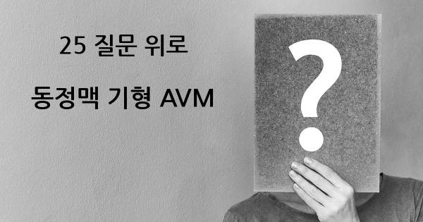 동정맥 기형 AVM- top 25 질문