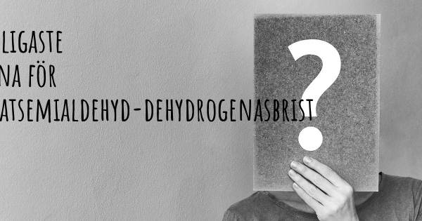 25 vanligaste frågorna om Succinatsemialdehyd-dehydrogenasbrist