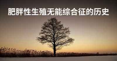 肥胖性生殖无能综合征的历史