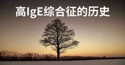 高IgE综合征的历史