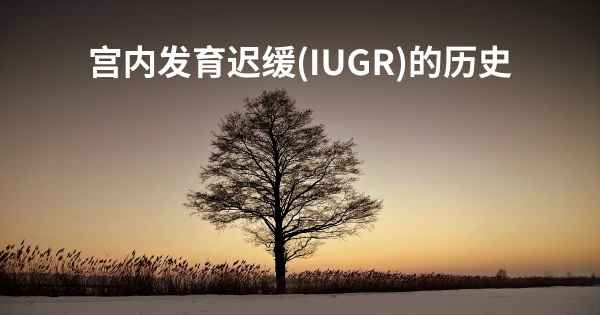 宫内发育迟缓(IUGR)的历史