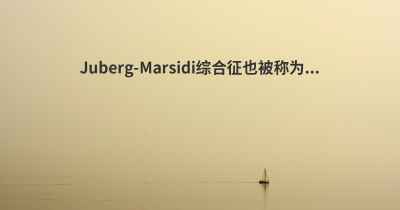 Juberg-Marsidi综合征也被称为...