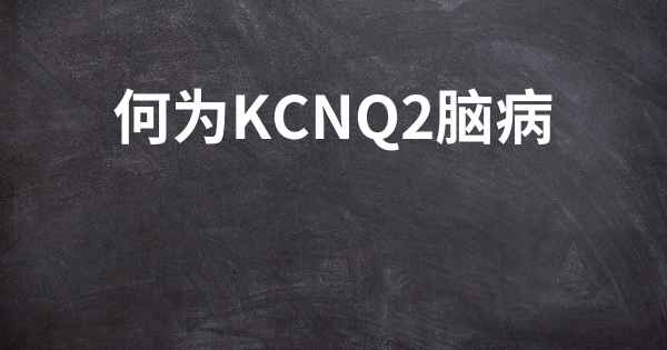 何为KCNQ2脑病