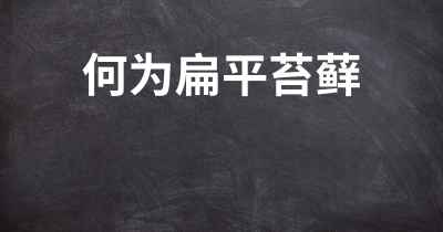 何为扁平苔藓