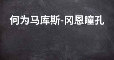 何为马库斯-冈恩瞳孔