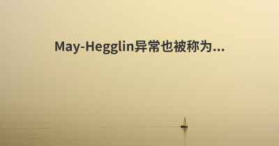 May-Hegglin异常也被称为...