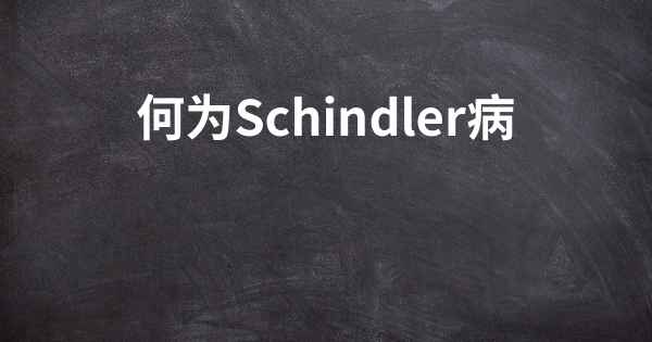 何为Schindler病
