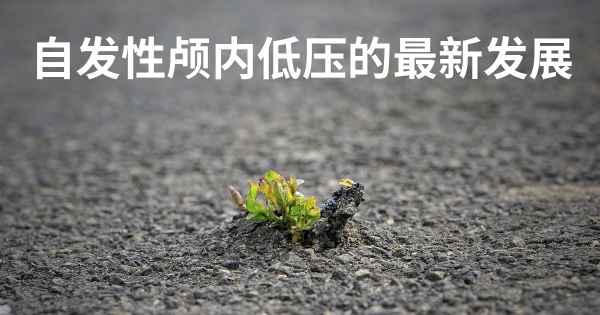 自发性颅内低压的最新发展