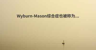Wyburn-Mason综合症也被称为...