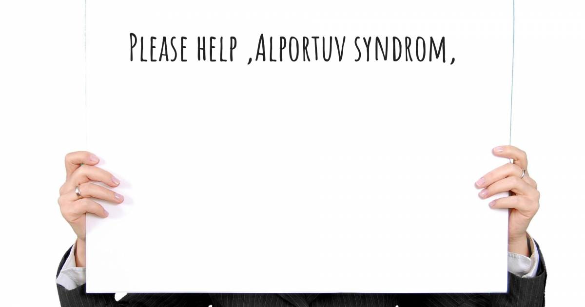 Příběh o Alportův syndrom .
